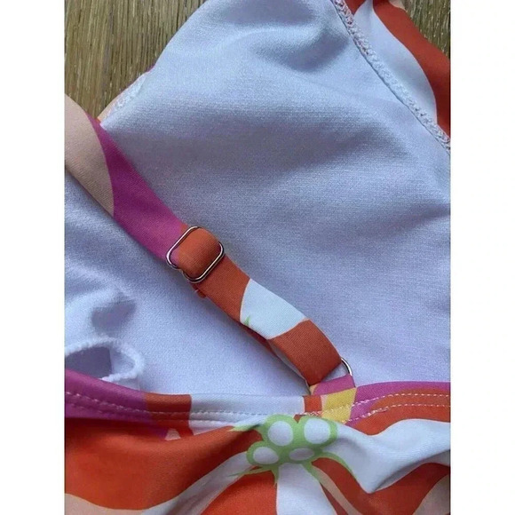 Women's Bathing Suit Pink Lily Tropic Like Hot One Piece Swimsuit  Size L NEW - Picture 11 of 13